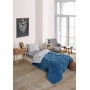 ETE HOMETEX TEK KİŞİLİK LÜX WELSOFT YORGAN SETİ AKSU İNDİGO 155X215CM 8696474231958